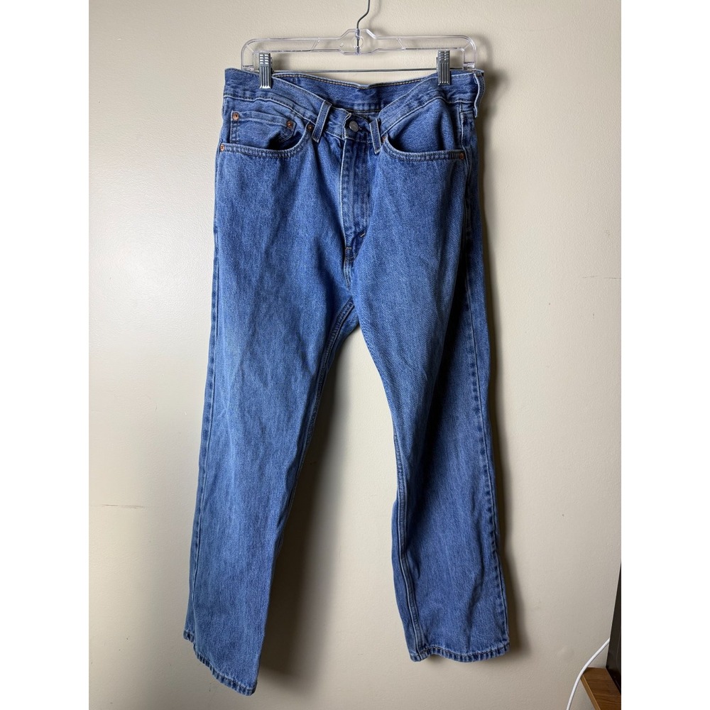 Levi's 505 Straight Leg Jeans Mens W34 L29 Blue Denim